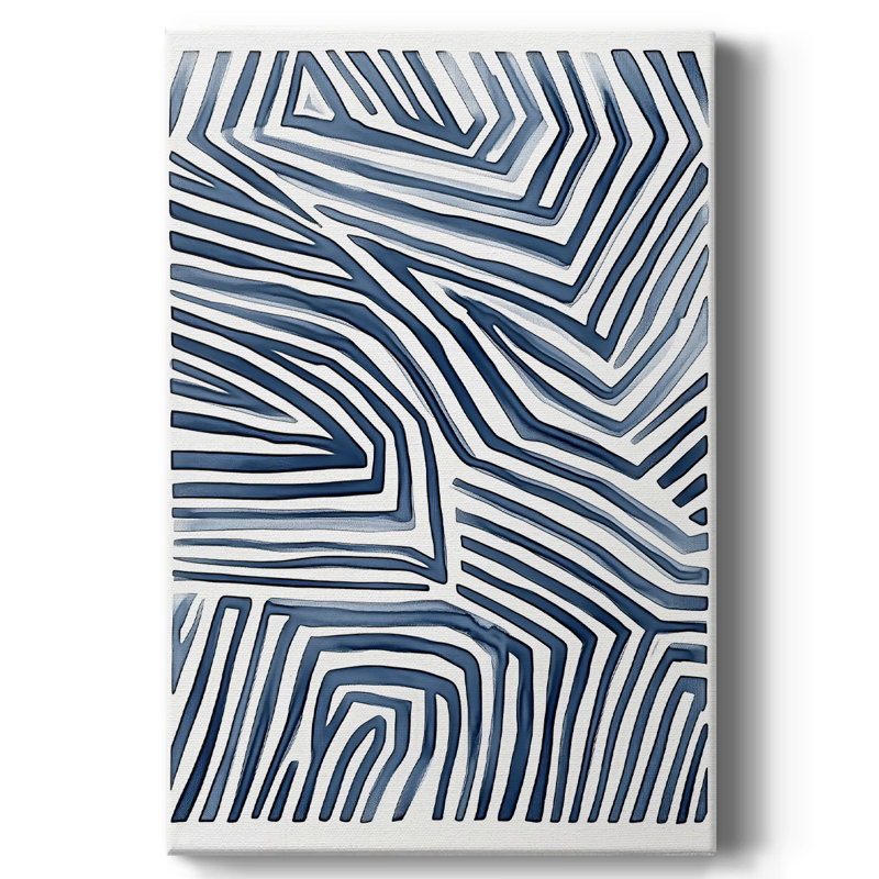 Toile tendue avec châssis abstrait CCVII - prêt à être accroché, H 18 po x l 12 po