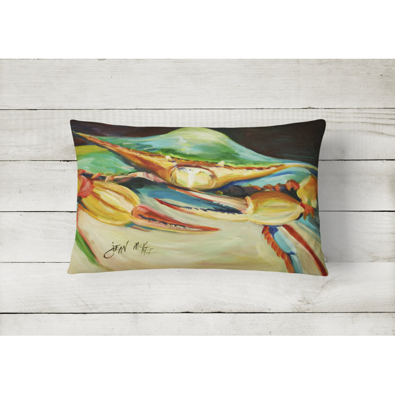 Crab Outdoor Reversible Throw Pillow