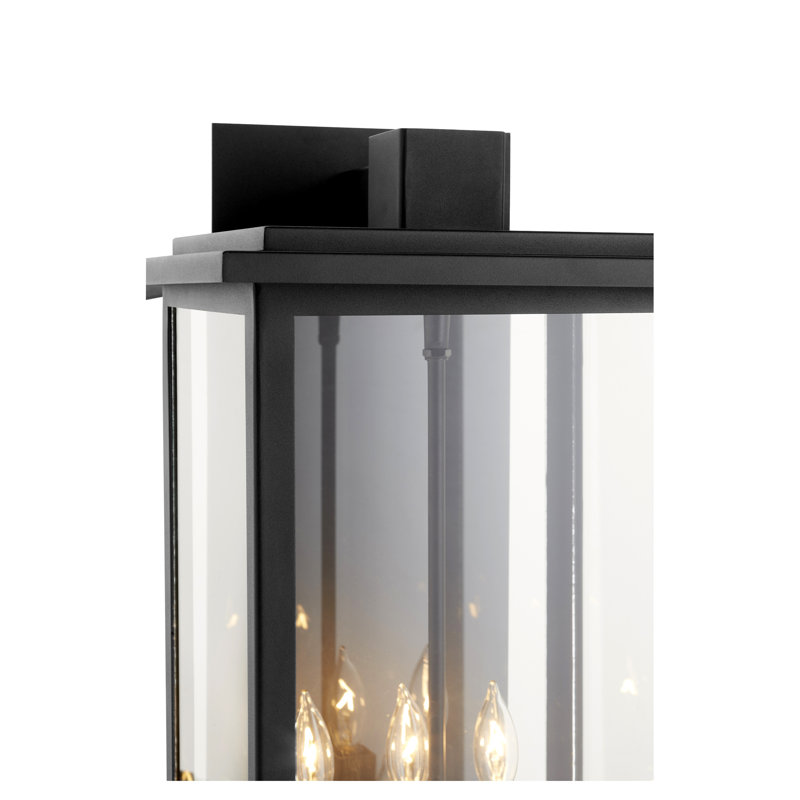 Lanterne murale d'extérieur noire à 6 ampoules H 30 po Breac