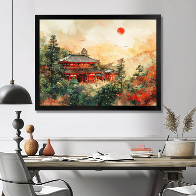 Japan Kyoto Temples Of Samarai Serenity III - Landscapes Large Wall Art
