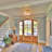 2-light Gold Glass Drum Flush Mount