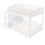 Lit superposé double au-dessus d'un lit double avec escalier de rangement, blanc-2003076931