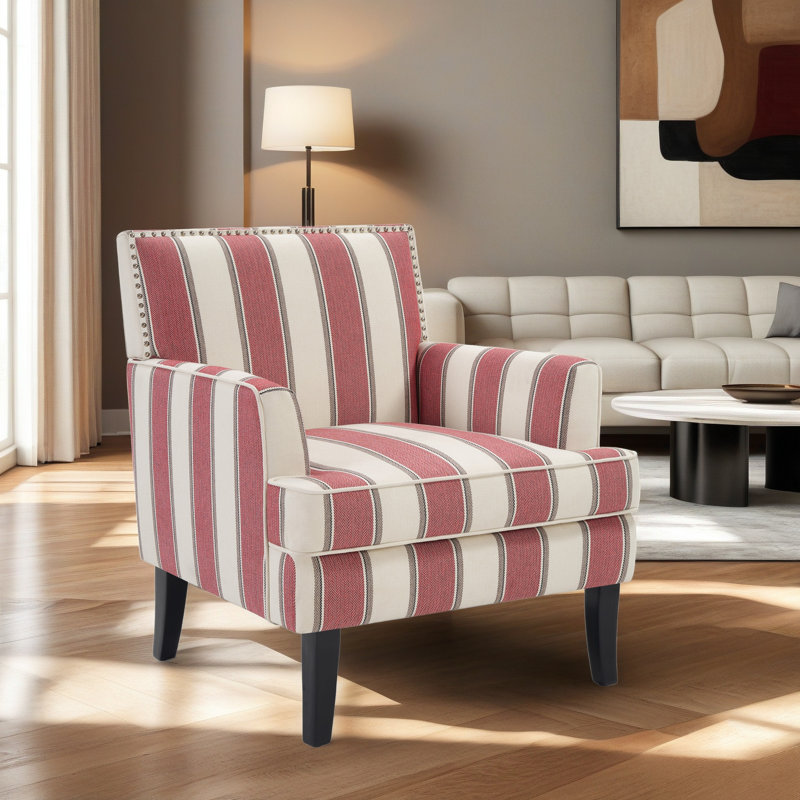 Fauteuil d'appoint 29 po, Striped Red