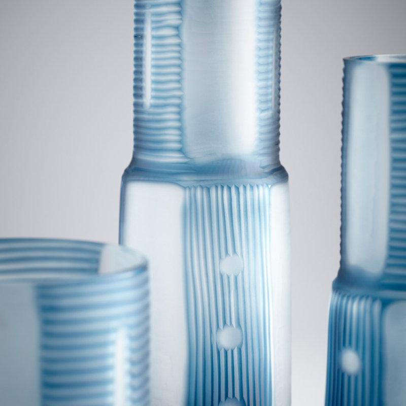 Olmsted Glass Table Vase, 14.25" H x 5" W x 5" D
