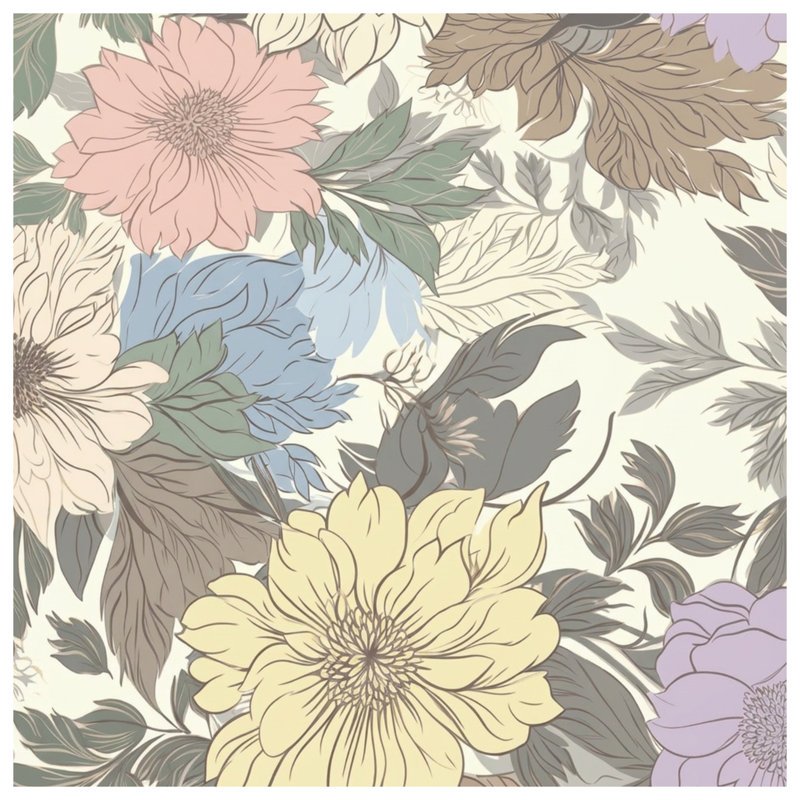 Pastel Floral Pattern Comforter, Twin Extra Long