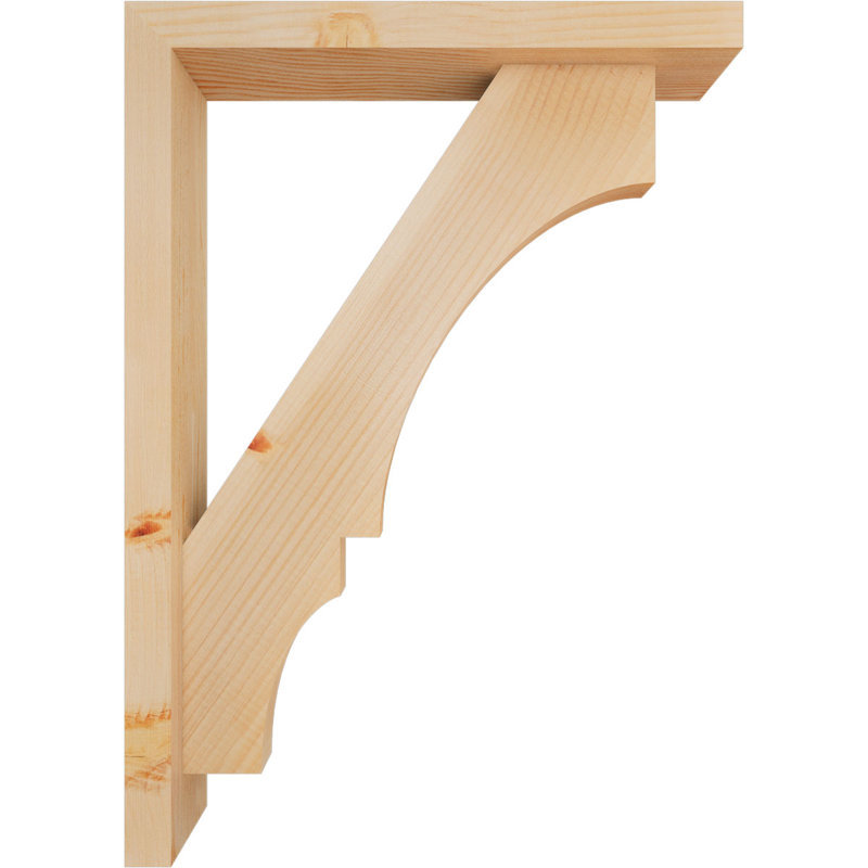 Support de bloc Balboa avec entretoise décalée, 28 x 20, Sapin Douglas de l 3 1/2 (lisse)