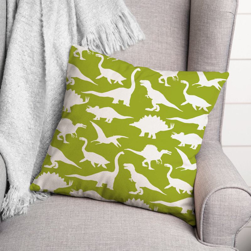 Throw Pillow, Green/White