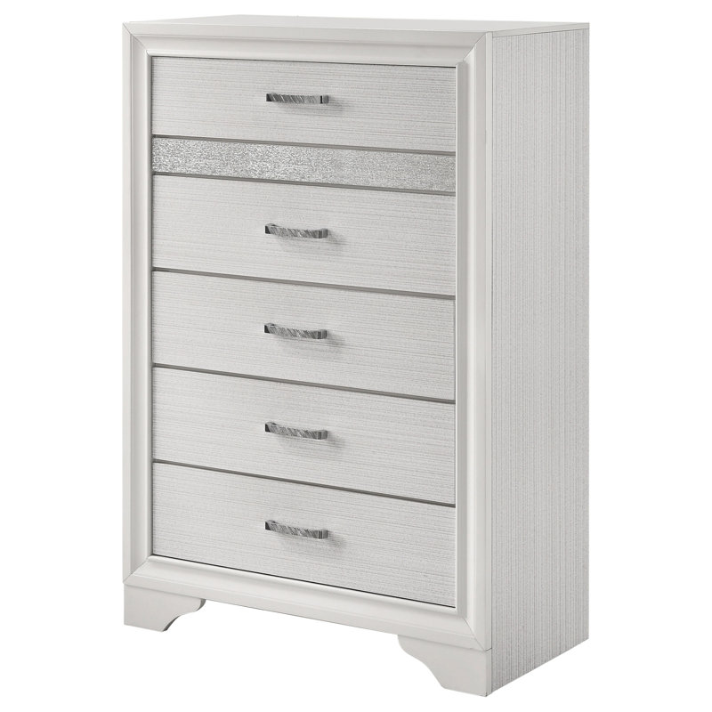 Commode de chambre à 6 tiroirs Annie, Blanc