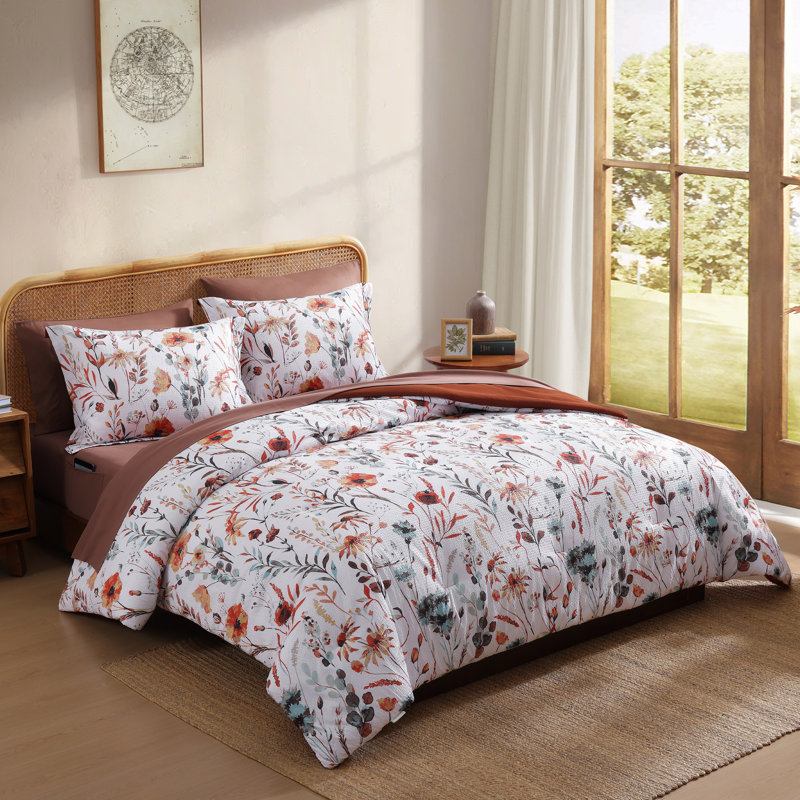 Ensemble d'édredon, ensemble d'édredon avec motif, ensemble de literie en microfibre toutes saisons