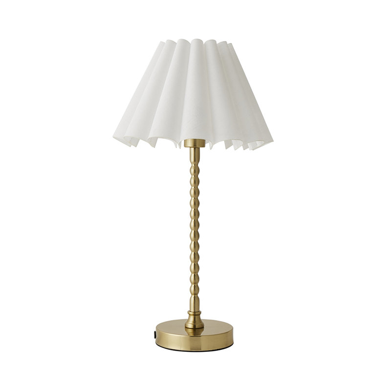 Cifuentes Metal Table Lamp, Gold, Yes, White