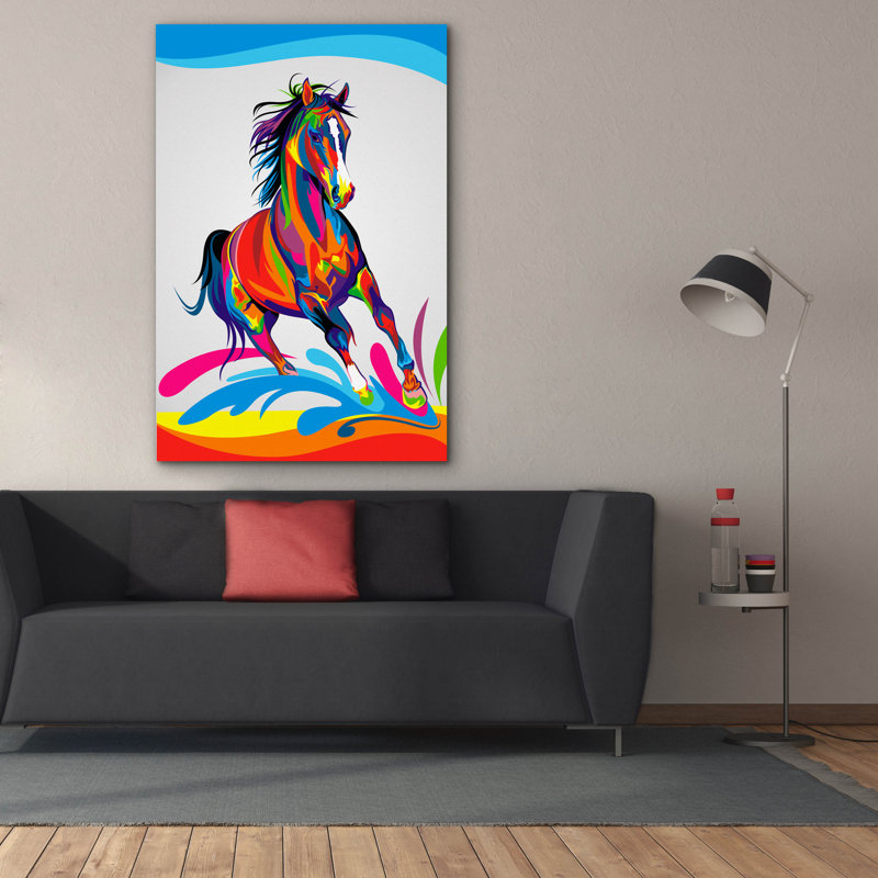 «Horse» par Bob Weer, H 60 po x l 40 po x P 1,5 po