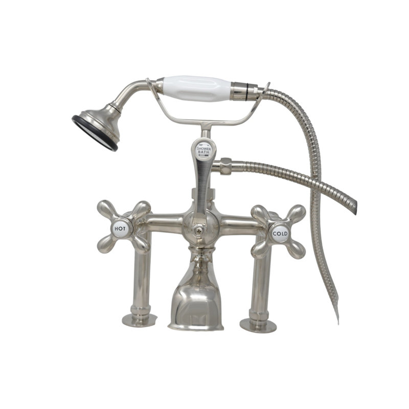 British Telephone Deck Mount Tub Faucet (P0462), Satin Black