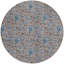 Tapis rond bleu 8 po