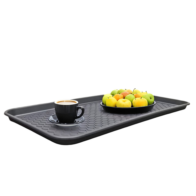 Fixturedisplays® 2PK Plastic Large Tray, Boot Tray Multipurpose 30" X 15", Car Trunk Debris Tray, Black 4AABC0E57306488D9F863DB908096F27