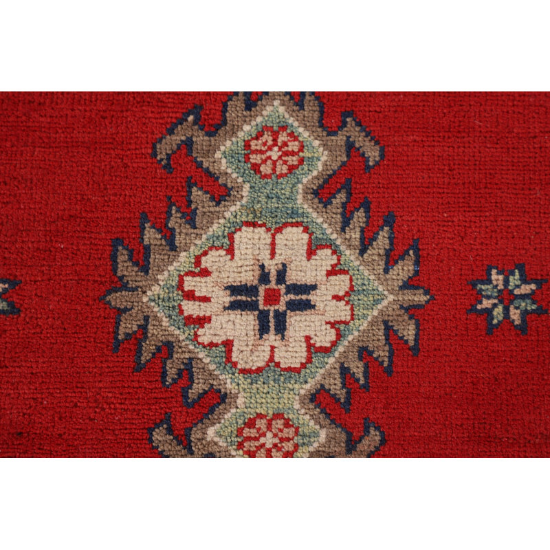 Geometric Red Kazak Oriental Area Rug 10