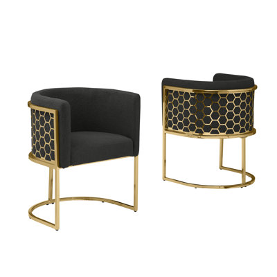 Teddy Boucle Fabric Side Chairs With Chrome Frame