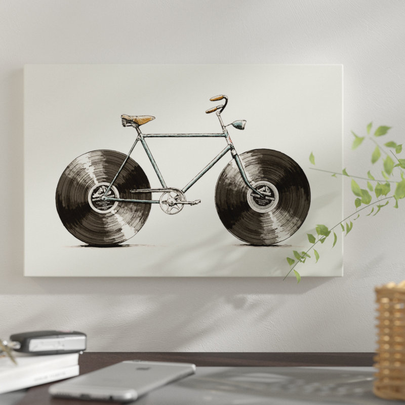 « velophone », impression sur toile, H 8 po x l 12 po x P 0,75 po, Pas de tapis, Toile tendue