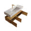 Meuble-lavabo simple 47,2 po avec plateau en bois manufacturé Jodice