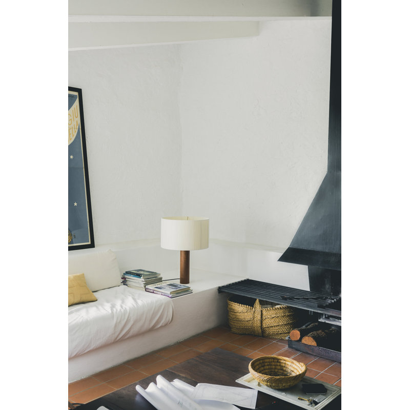 Solid Wood Table Lamp, Natural Oak