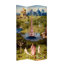 84" x 38.75" Tall Double Sided Garden of Delights Canvas 3 Panel Room Divider