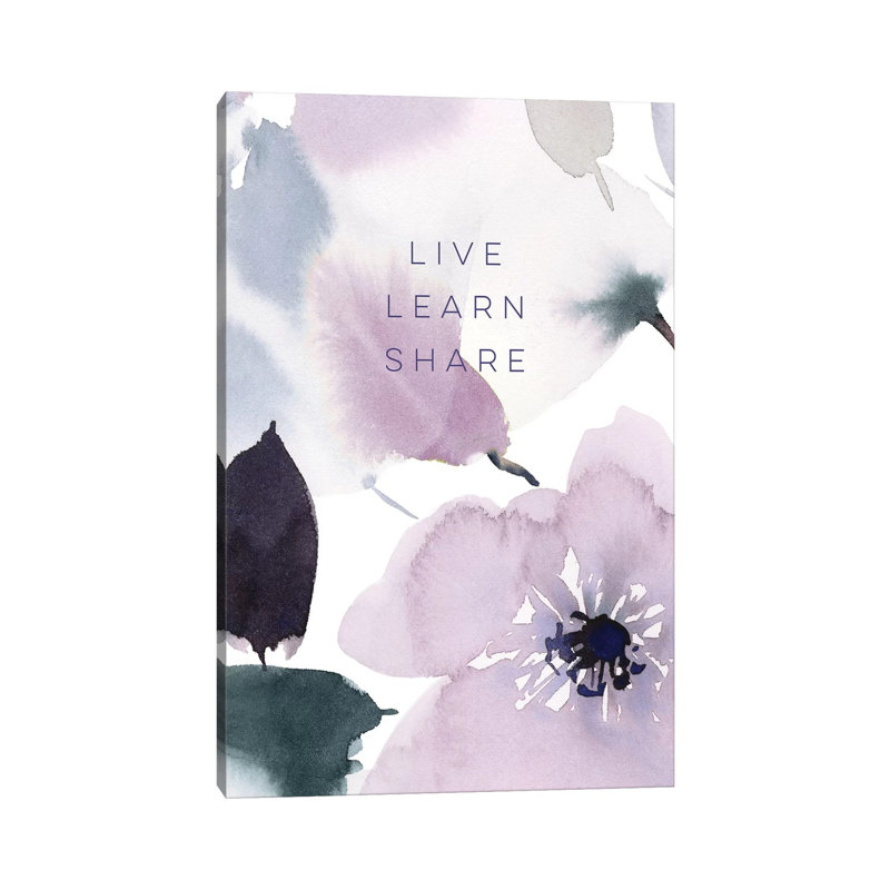 Live Learn Share by Stephanie Ryan - Painting on Canvas, Wrapped Canvas, 66.04cm H x 45.72cm W x 3.81cm D