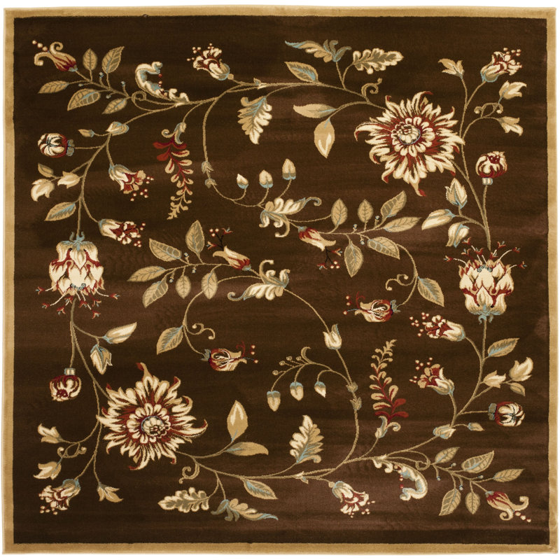 Carolane Performance Floral Rug, Square 6'7"
