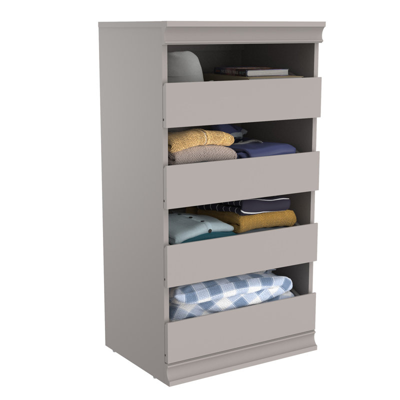 Système de rangement modulaire l 69 po - l 91 po avec portes, Taupe