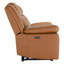 Canapé inclinable électrique moderne à double moteur de 90,55 pouces en cuir véritable pleine fleur, avec appui-tête et repose-pieds réglables et port USB