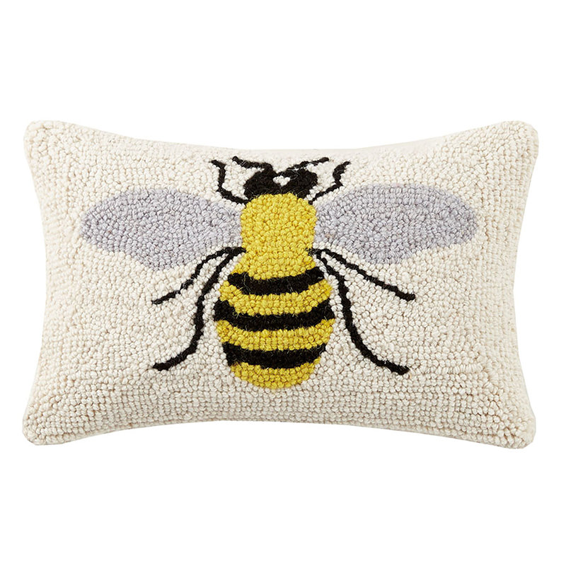 Coussin décoratif en laine Bee