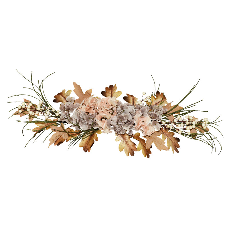 Ornement d'hortensia en terre cuite 36 "