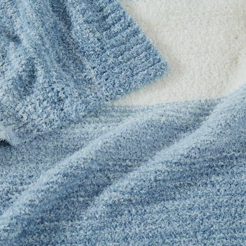 Jeté Brooklyn Loom Feathered Ombre, Bleu