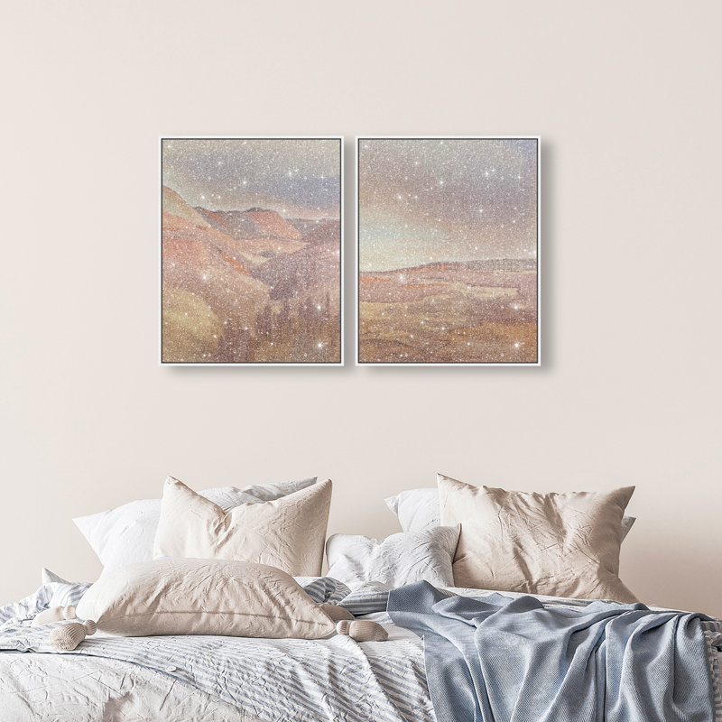 Collected Views Set Set by Oliver Gal, 25"H x 31"W, White Floater Frame