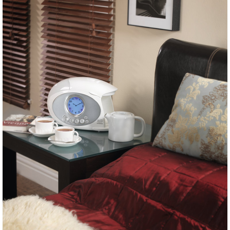 Atomic Alarm Tabletop Clock in White