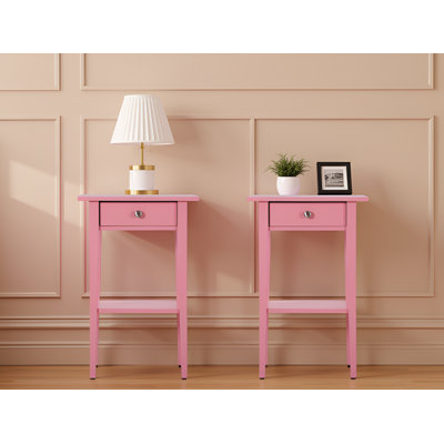 Nowra Pink Nightstand Set Of 2