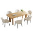 Ensemble de table de salle à manger 7 pièces pour 6 à 8 personnes, table de cuisine rectangulaire avec 6 chaises pour la salle à manger
