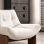 Chaise d'appoint rembourrée 39,37 po avec structure en bois massif et coussins ergonomiques