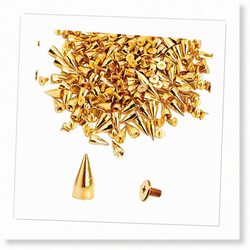 Spike Studs 30 Sets Metal Screw Backs