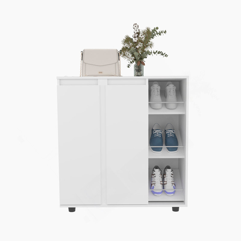 2-Door Shoe Storage Cabinet With 8 Enclosed Shelf