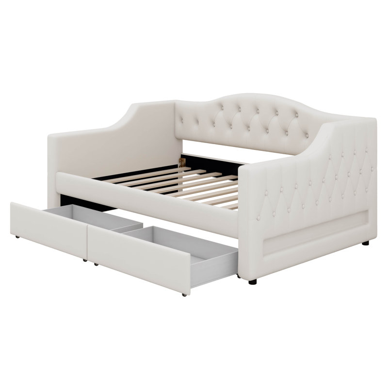 Lit de jour rembourré avec ceinture à DEL et lit gigogne, canapé-lit en lin pour enfants, chambre à coucher, aucun sommier nécessaire