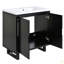 Ensemble de meuble-lavabo 30 po avec lavabo, armoire combinée, armoire de rangement pour salle de bain, structure en bois massif-126202326