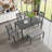 6-Piece Kitchen Dining Set With Rectangular Table And Upholstered Chairs