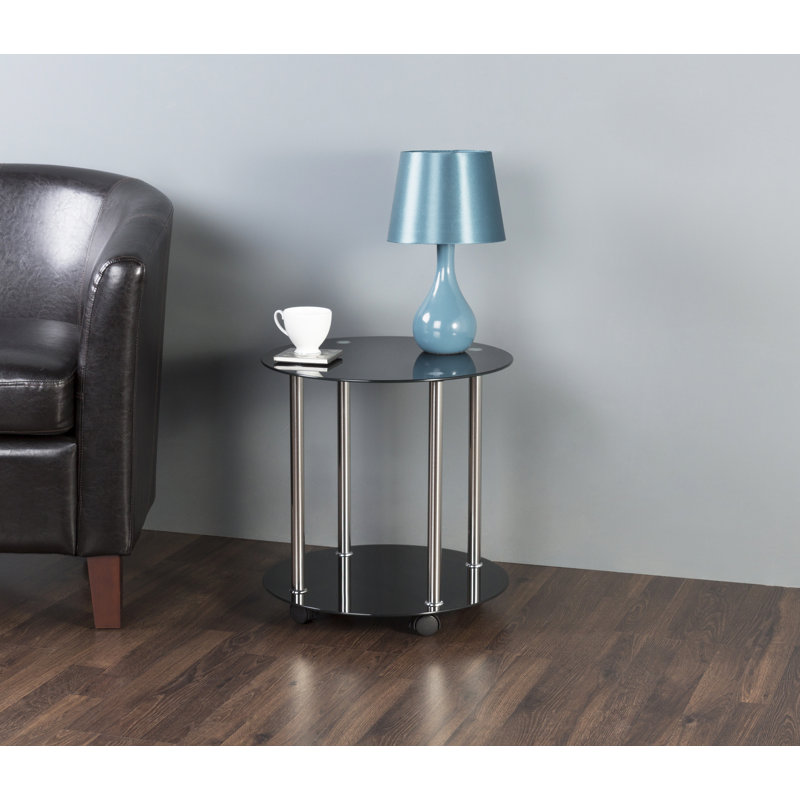 Glass Top End Table