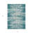 3' X 5' Teal Blue And Ivory Striped Washable Indoor Outdoor Area Rug