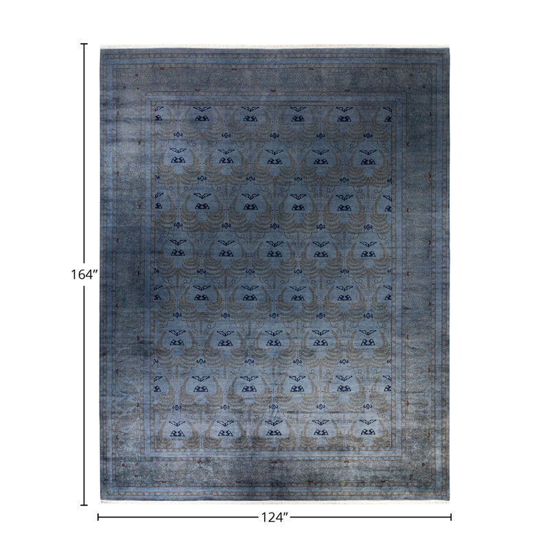 Contacto One-of-a-Kind 10' 4" X 13' 8" New Age Wool Area Rug Gray