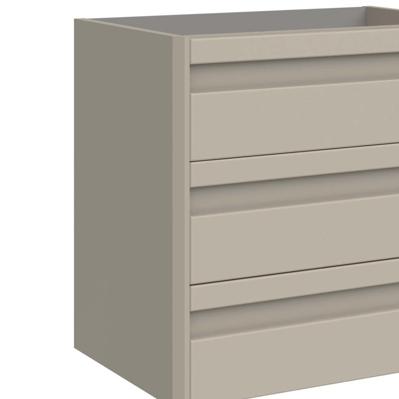 Meuble-lavabo simple 3 tiroirs DAX Venice, Vison mat