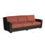 Canapé d'extérieur en osier de 97 po avec coussins Saddleback-24017912-46000907