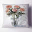 Bouquet de roses roses dans un vase - coussin à imprimé floral-29598161-29598165