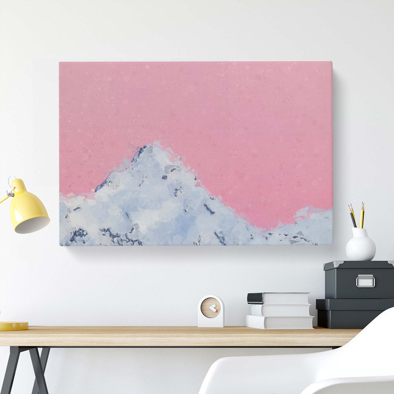 Snowy Mountain In Abstract - Wrapped Canvas, 50cm H x 76cm W x 3cm D