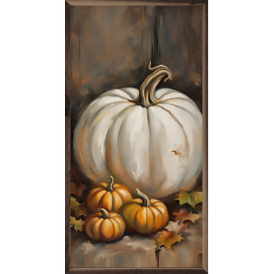Citrouille blanche et petite orange