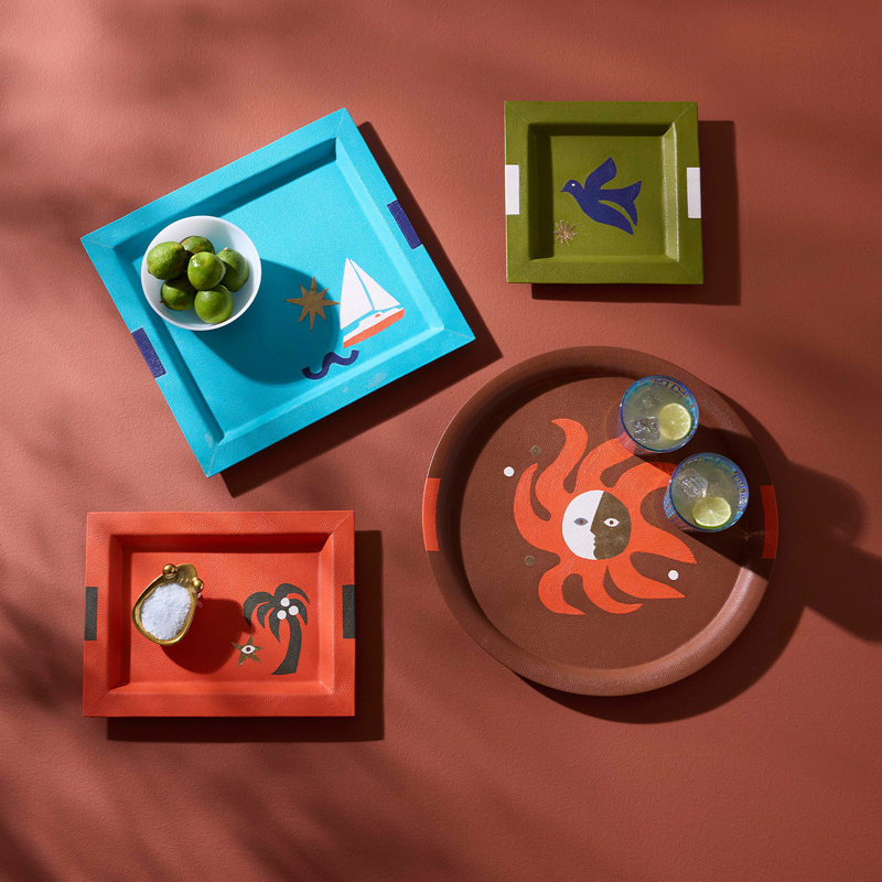 Playa Leather Decorative Tray